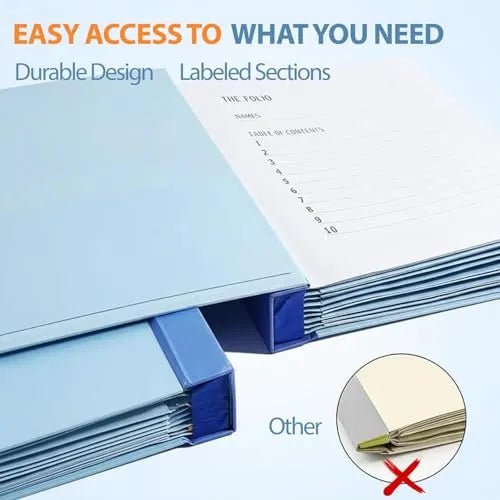 Mroace Labeled Document Organizer Binder