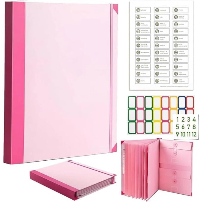 Mroace Labeled Document Organizer Binder