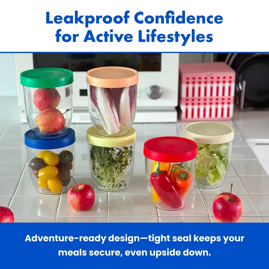 Mroace Leakproof Stackable Salad & Fruit Container