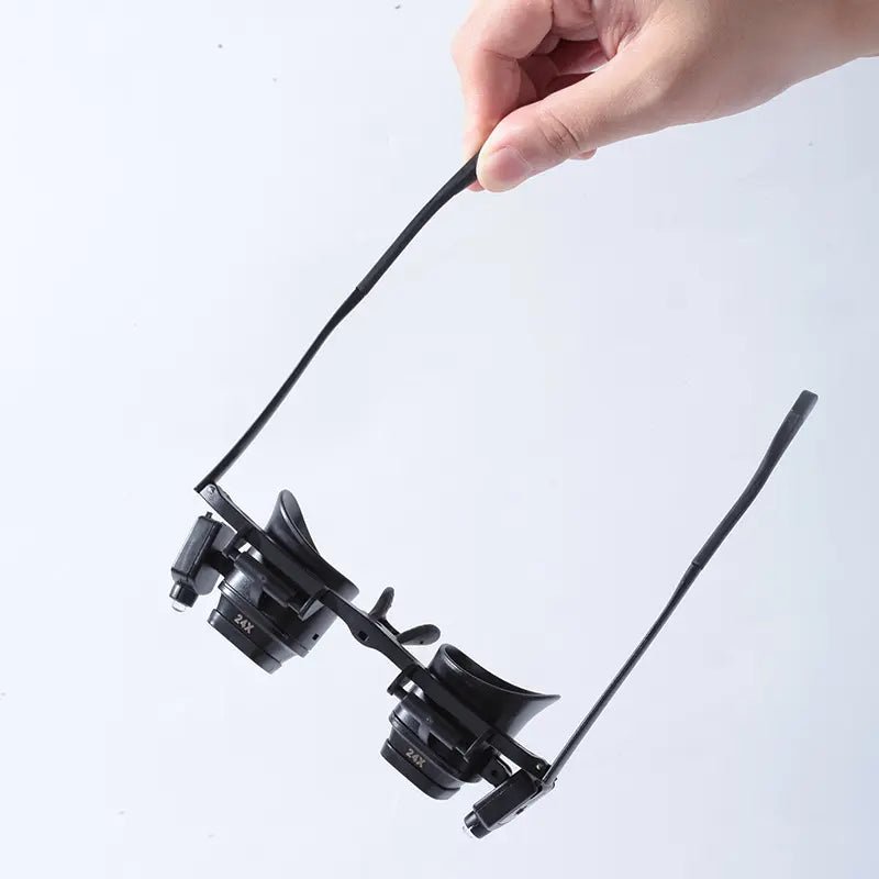 Mroace LED Illuminated Head Mounted Magnifying Glasses