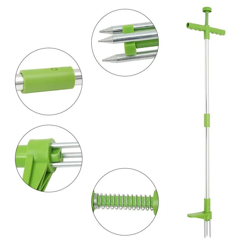 Mroace Long Handle 3-Claw Weed Puller Tool