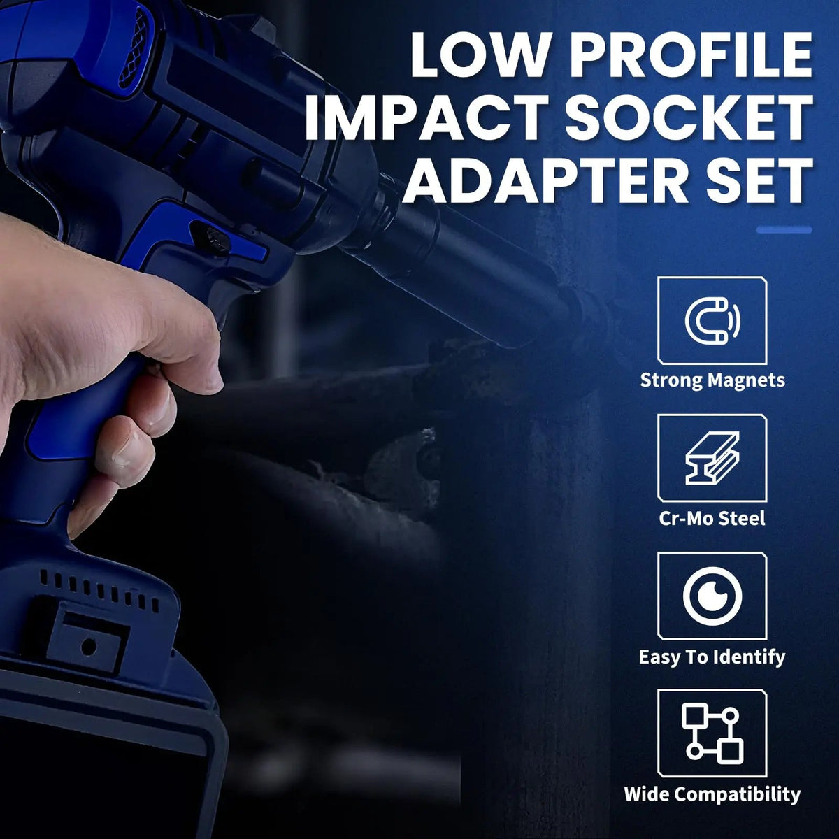 Mroace Low Profile Impact Socket Adapter Set