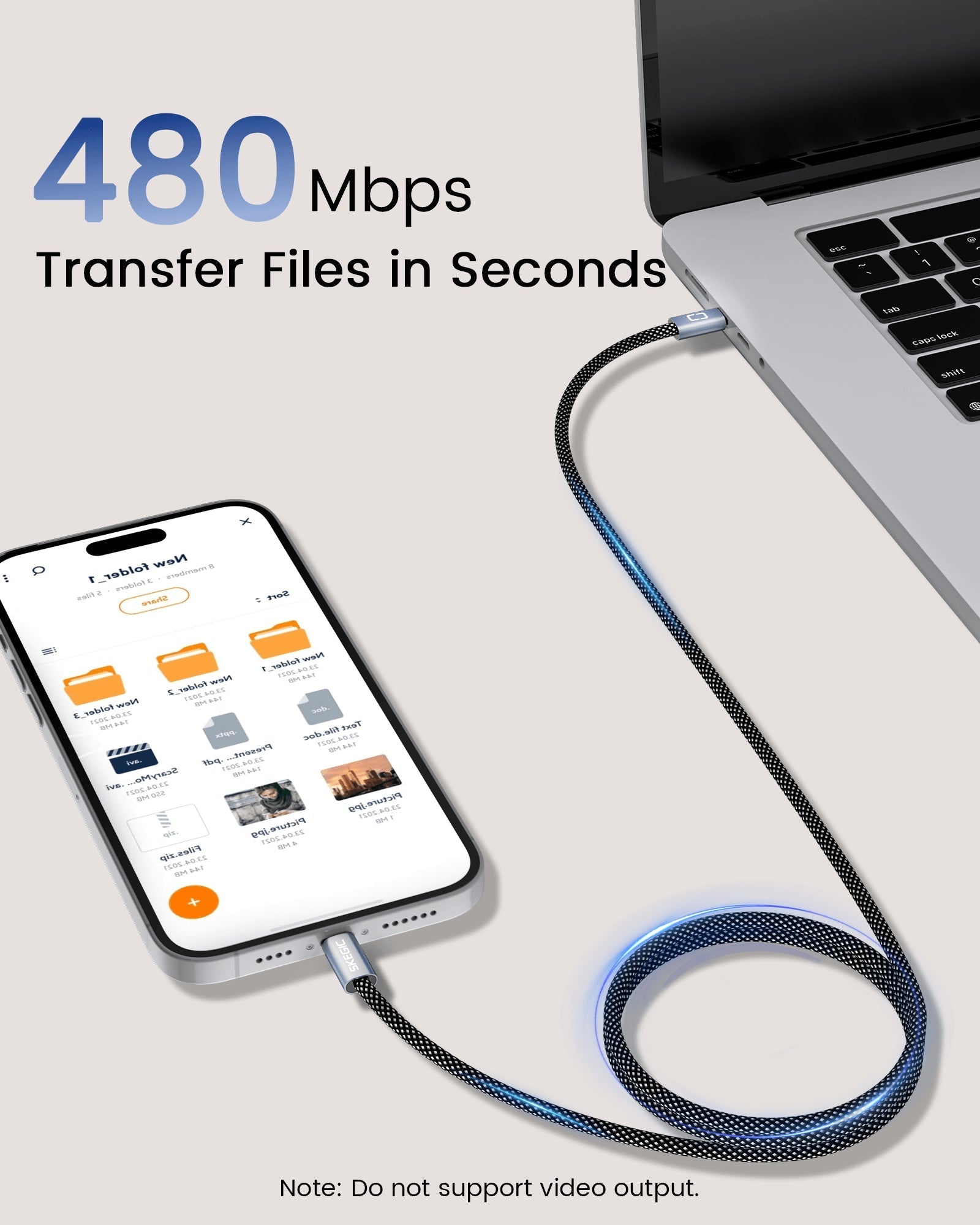Mroace Magnetic Anti-Tangle Charging Cable