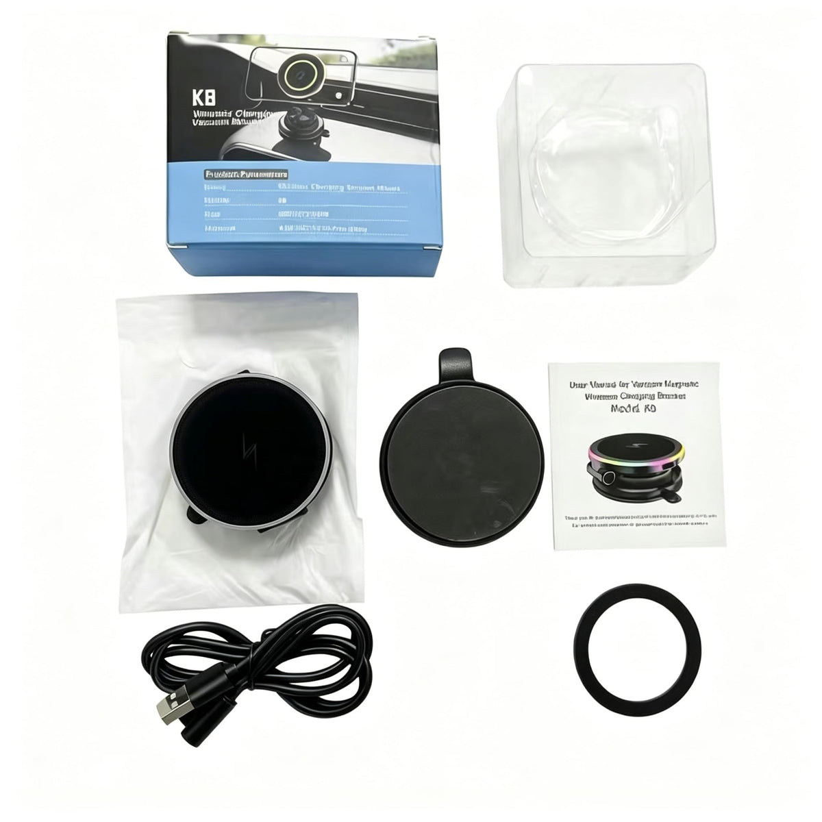 Mroace Magnetic Cooling Wireless Car Charger Mount