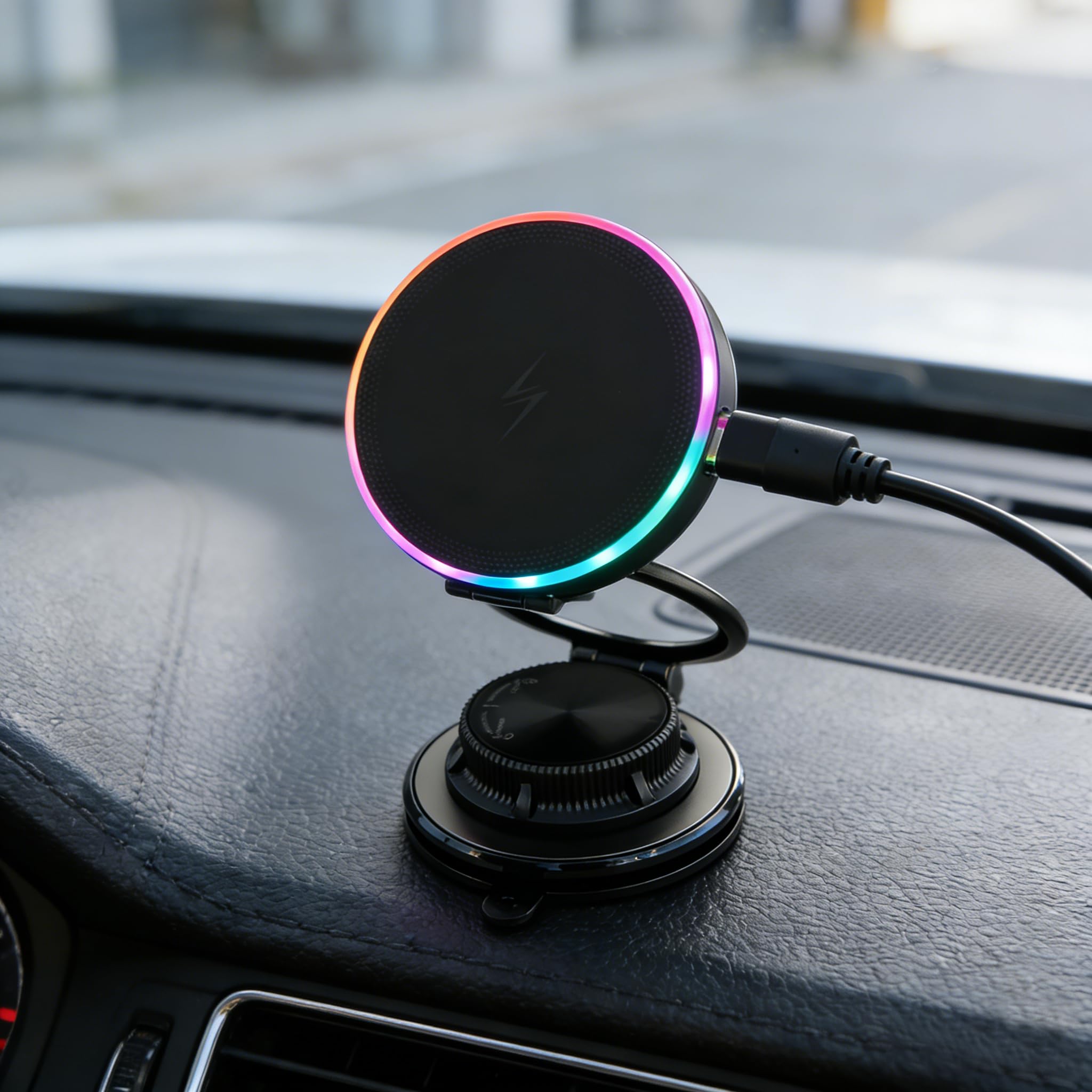 Mroace Magnetic Cooling Wireless Car Charger Mount