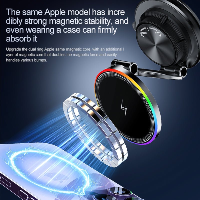 Mroace Magnetic Cooling Wireless Car Charger Mount