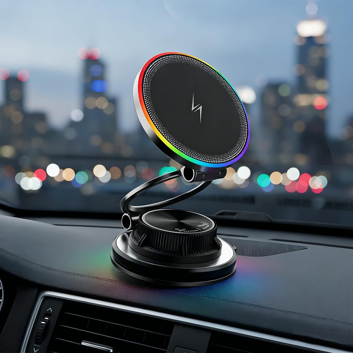 Mroace Magnetic Cooling Wireless Car Charger Mount