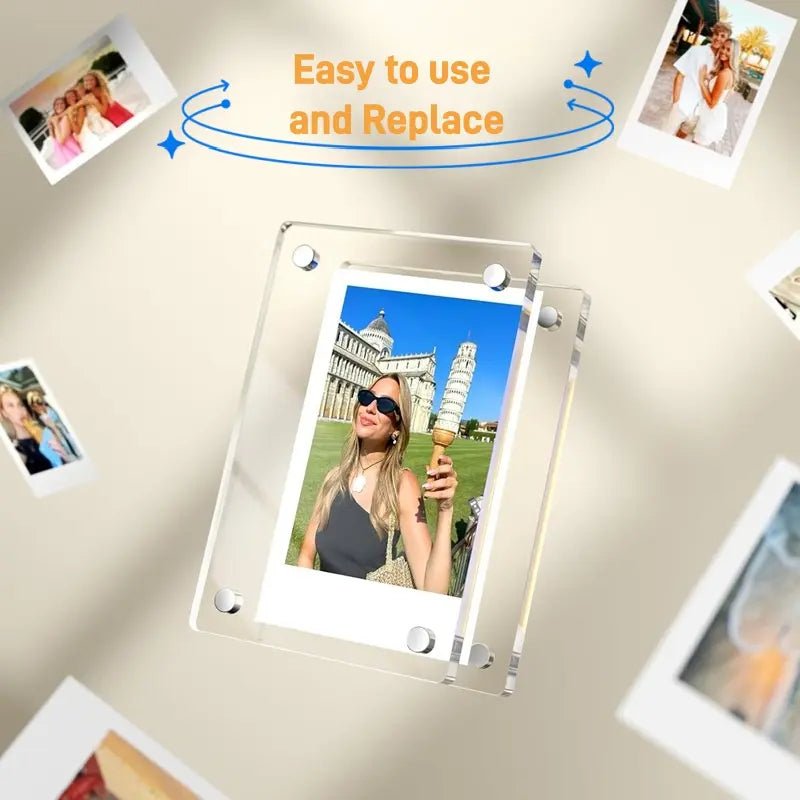 Mroace Magnetic Photo Holder for Car Sun Visor & Fridge 2 Pack