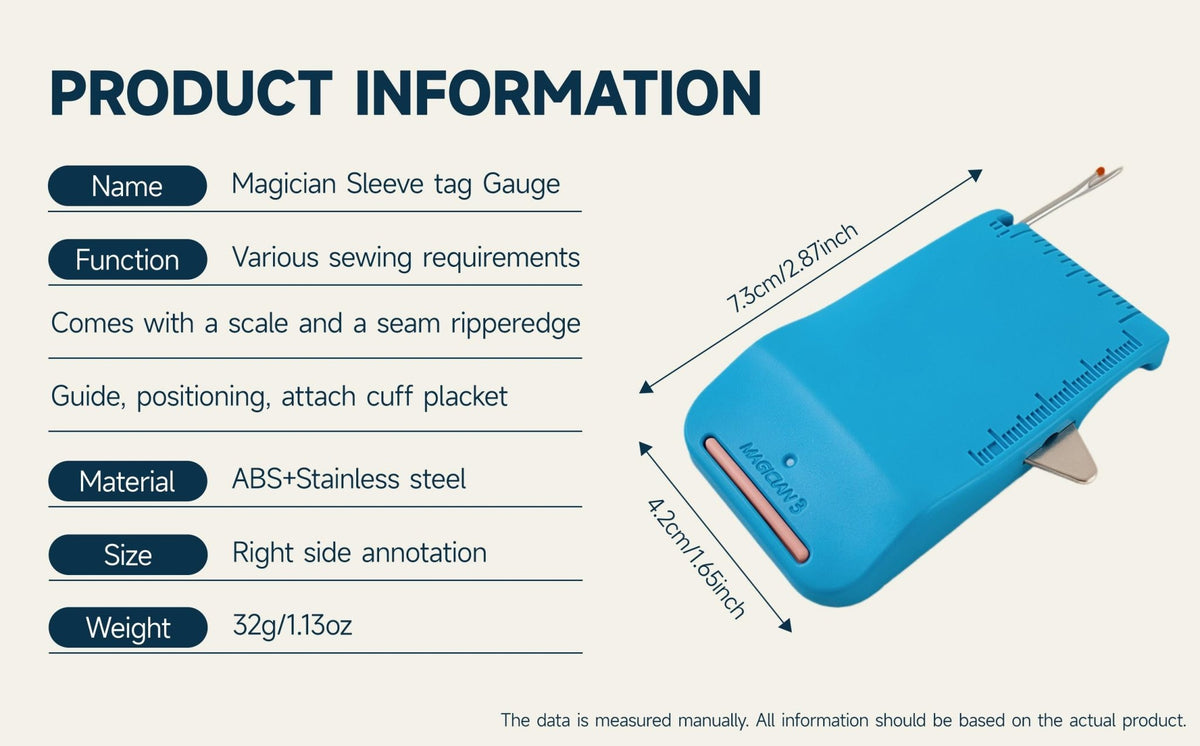 Mroace Magnetic Sewing Machine Seam Guide Tool with Built-In Seam Ripper