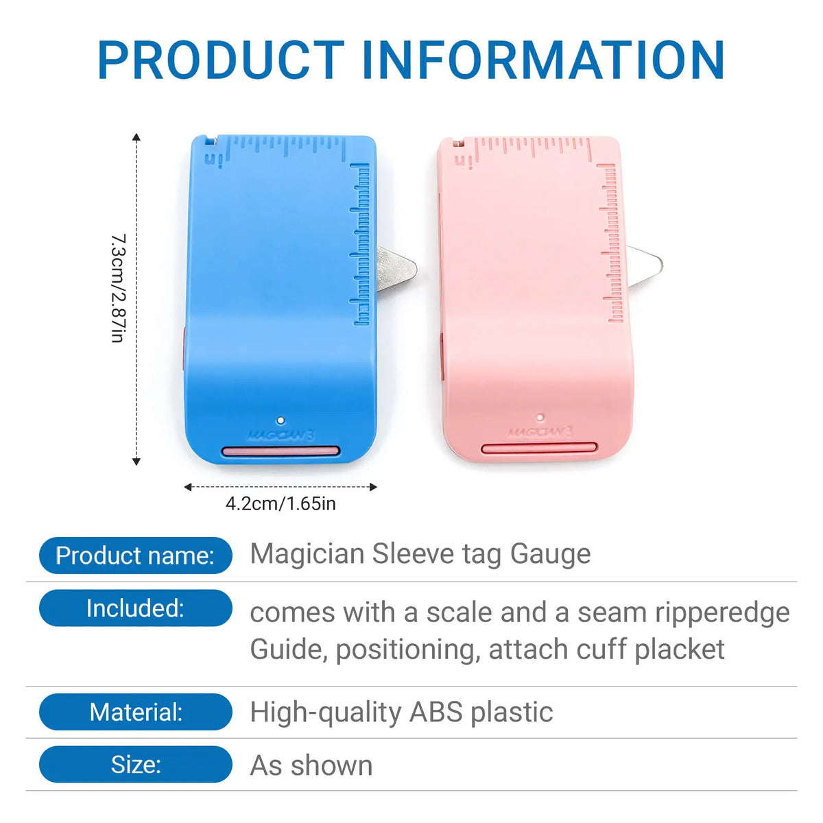 Mroace Magnetic Sewing Machine Seam Guide Tool with Built-In Seam Ripper