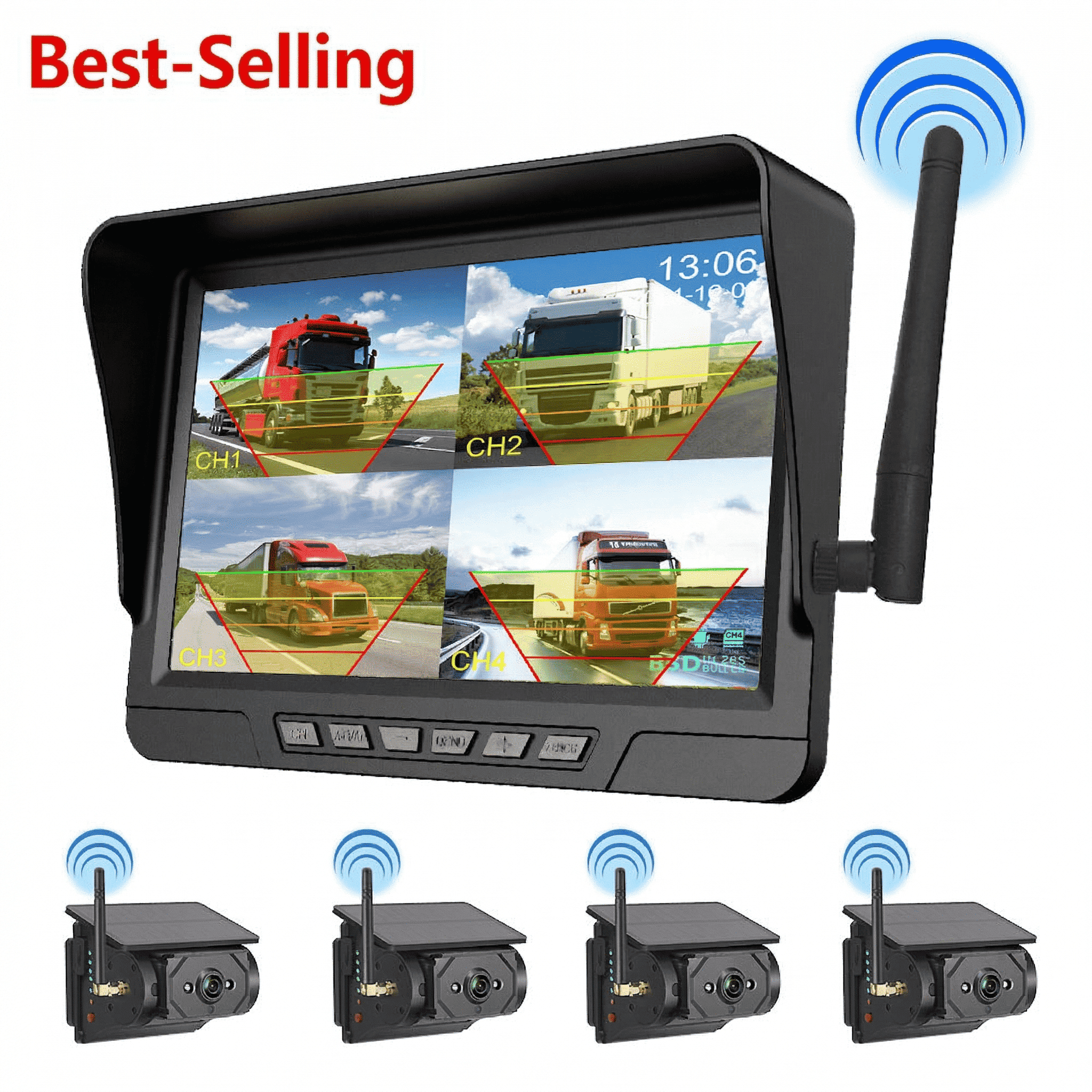 Mroace Magnetic Solar Wireless Backup Camera