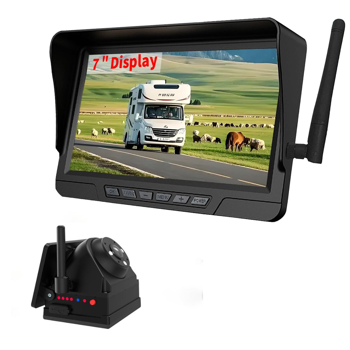 Mroace Magnetic Solar Wireless Backup Camera