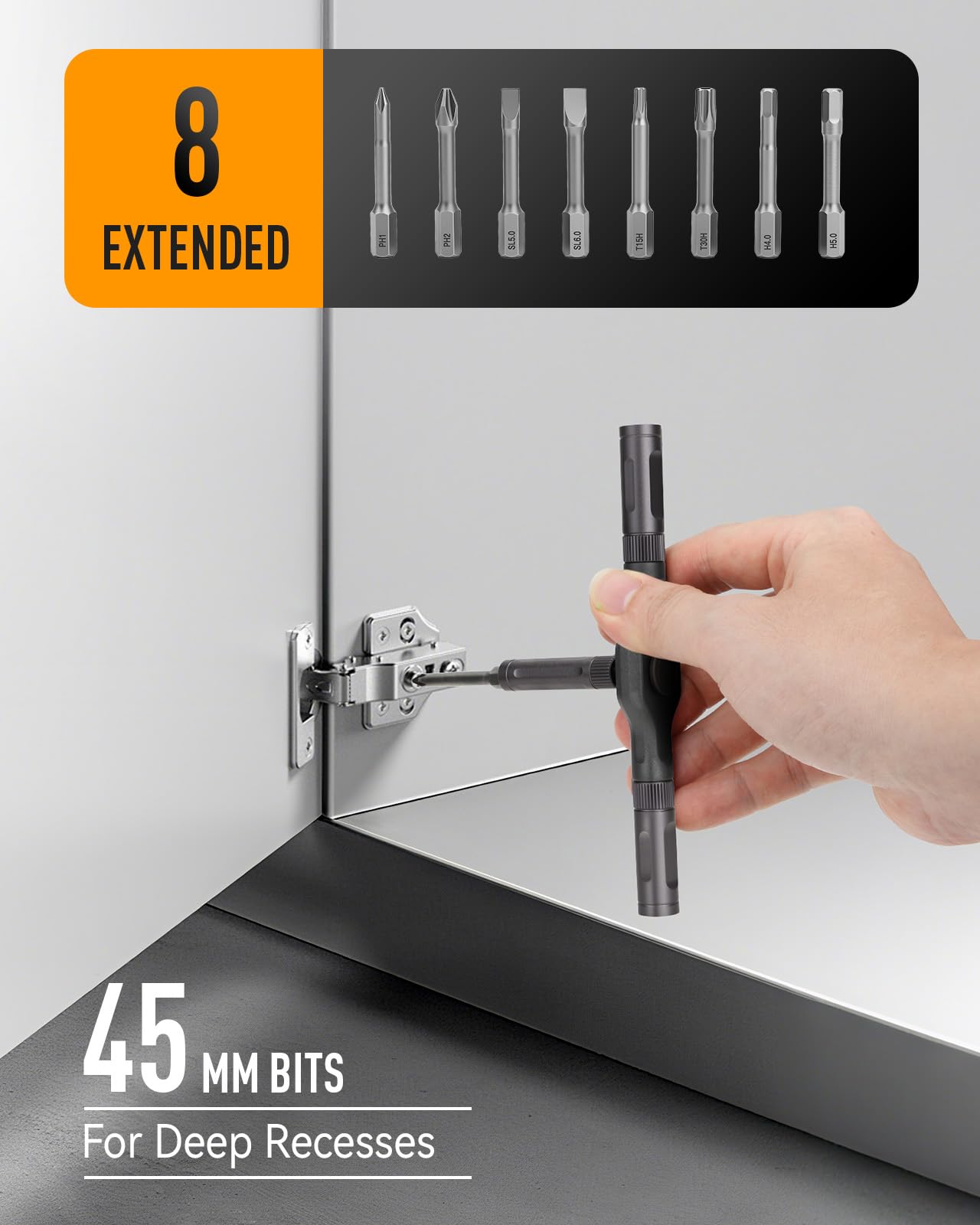 Mroace Magnetic T Handle Ratchet Screwdriver Set