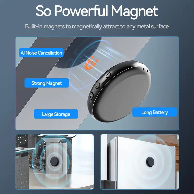 Mroace Magnetic Voice Recorder with HD Noise Reduction and OTG Adapter