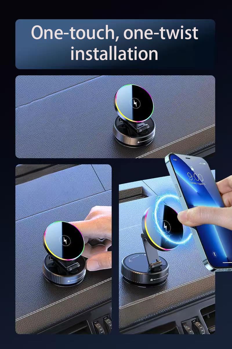 Mroace Magnetic Wireless Charging Car Phone Mount for Chevrolet Corvette Zora 2025 2026