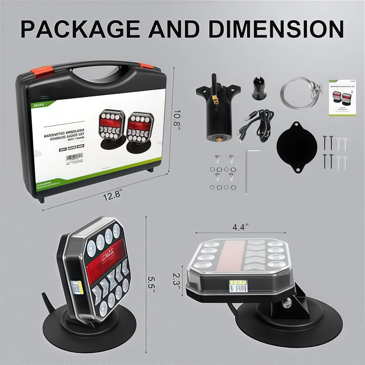 Mroace Magnetic Wireless Trailer Lights Kit