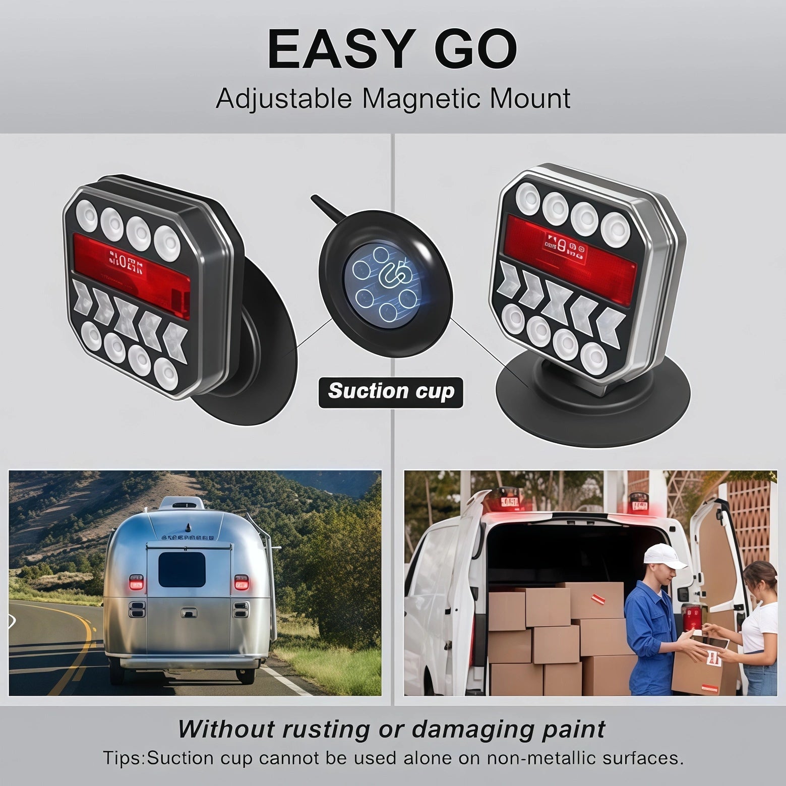 Mroace Magnetic Wireless Trailer Lights Kit