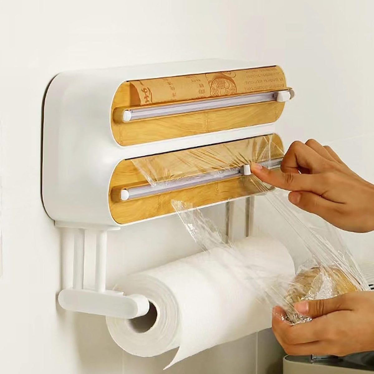 Mroace Magnetic Wrap Dispenser with Cutter
