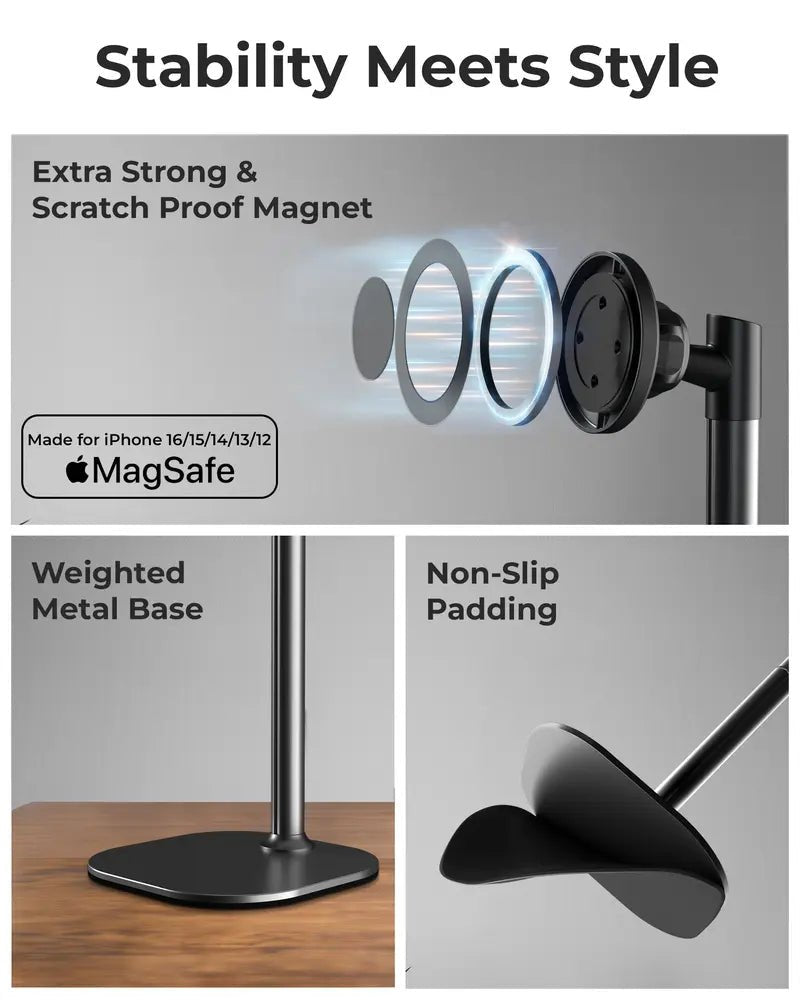 Mroace MagSafe Height Adjustable iPhone Holder for Desk
