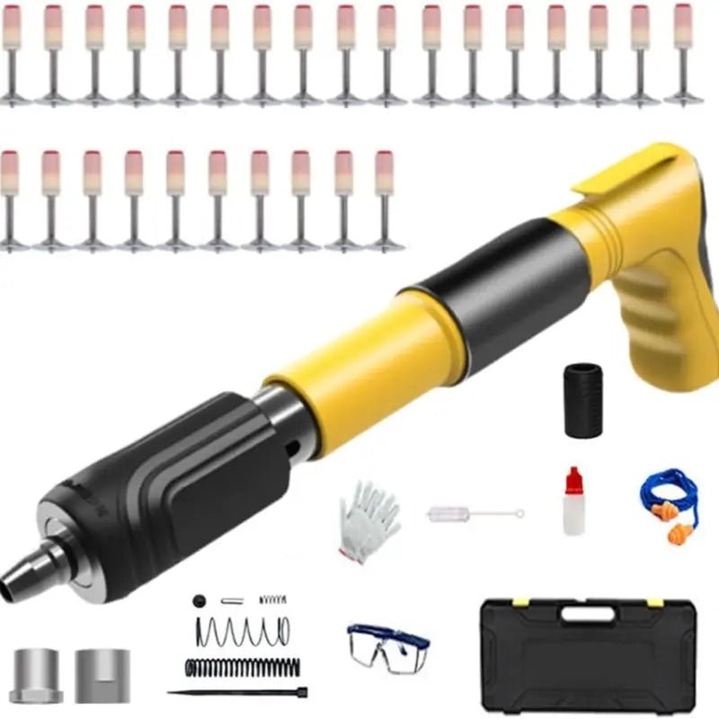 Mroace Manual Concrete Nail Gun Kit with 50 Nails for Woodworking and Wall Fastening