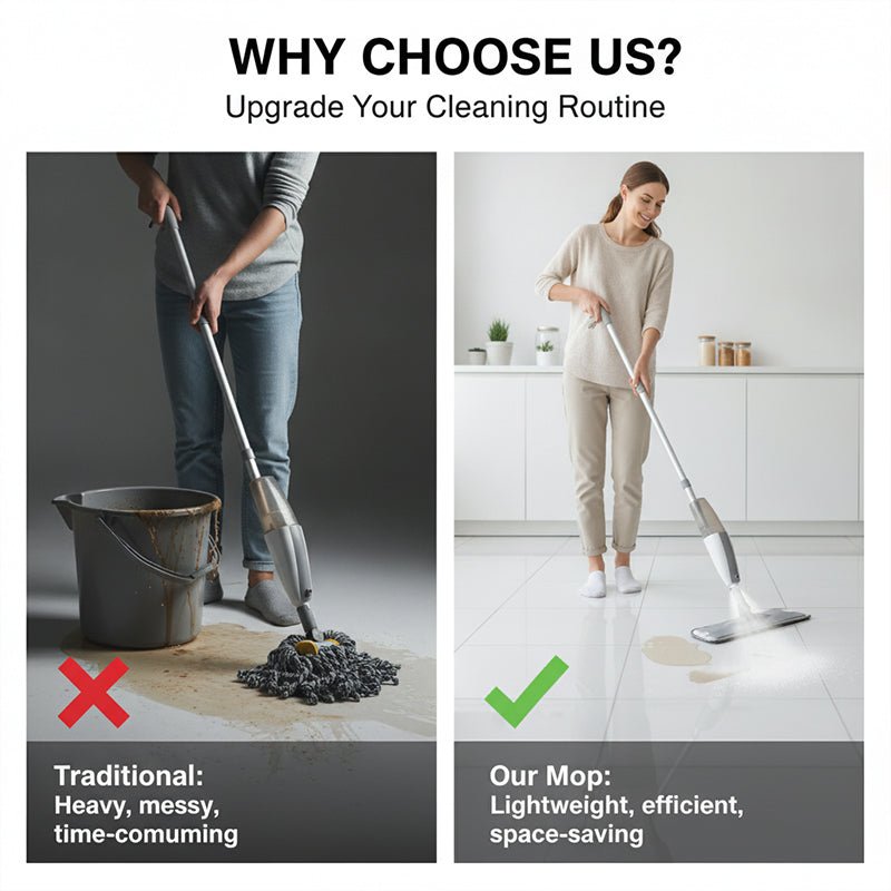 Mroace Microfiber Spray Mop With Washable Pads