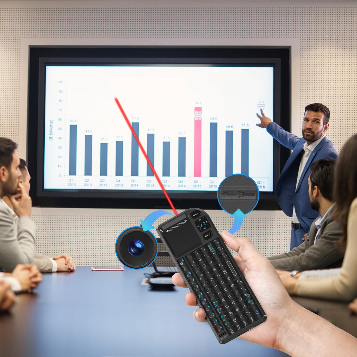 Mroace Mini Bluetooth Keyboard with Touchpad Set