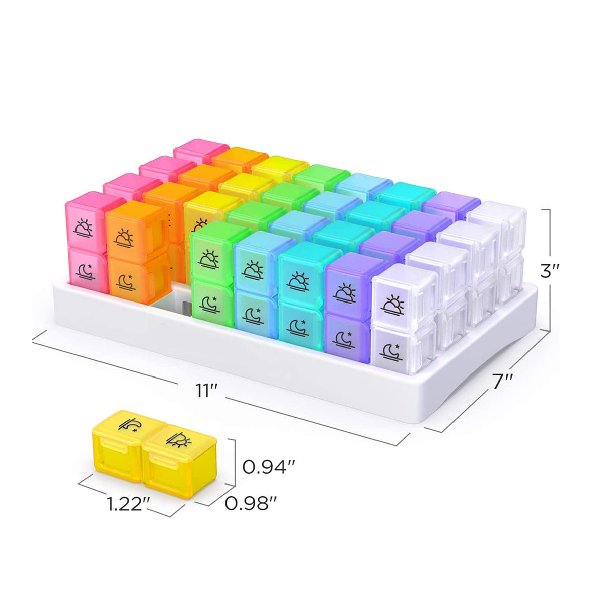 Mroace Monthly Pill Organizer