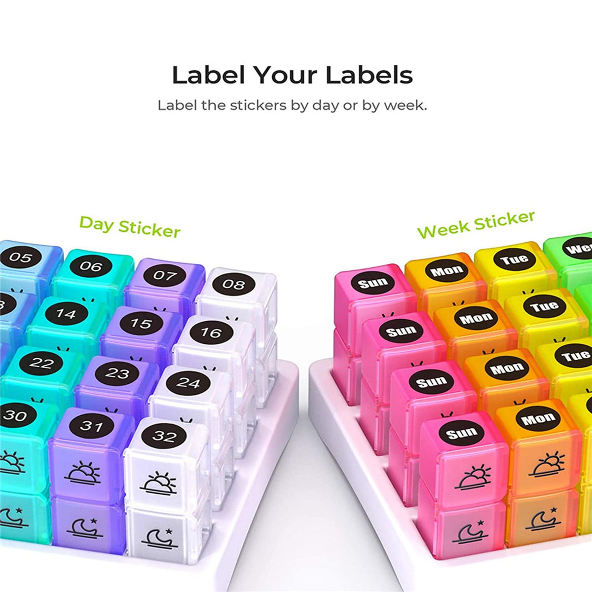 Mroace Monthly Pill Organizer