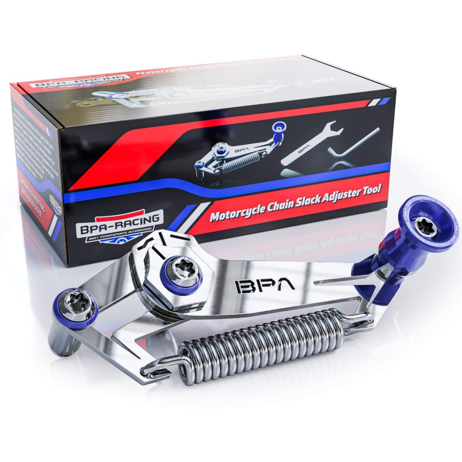 Mroace Motorcycle Chain Slack Adjuster Tool for Precise Chain Alignment