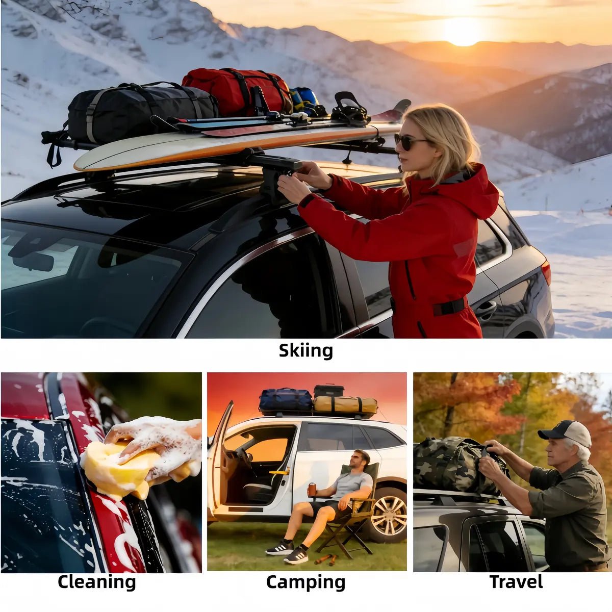 Mroace Multi-Foldable Aluminum Alloy Car Door Step