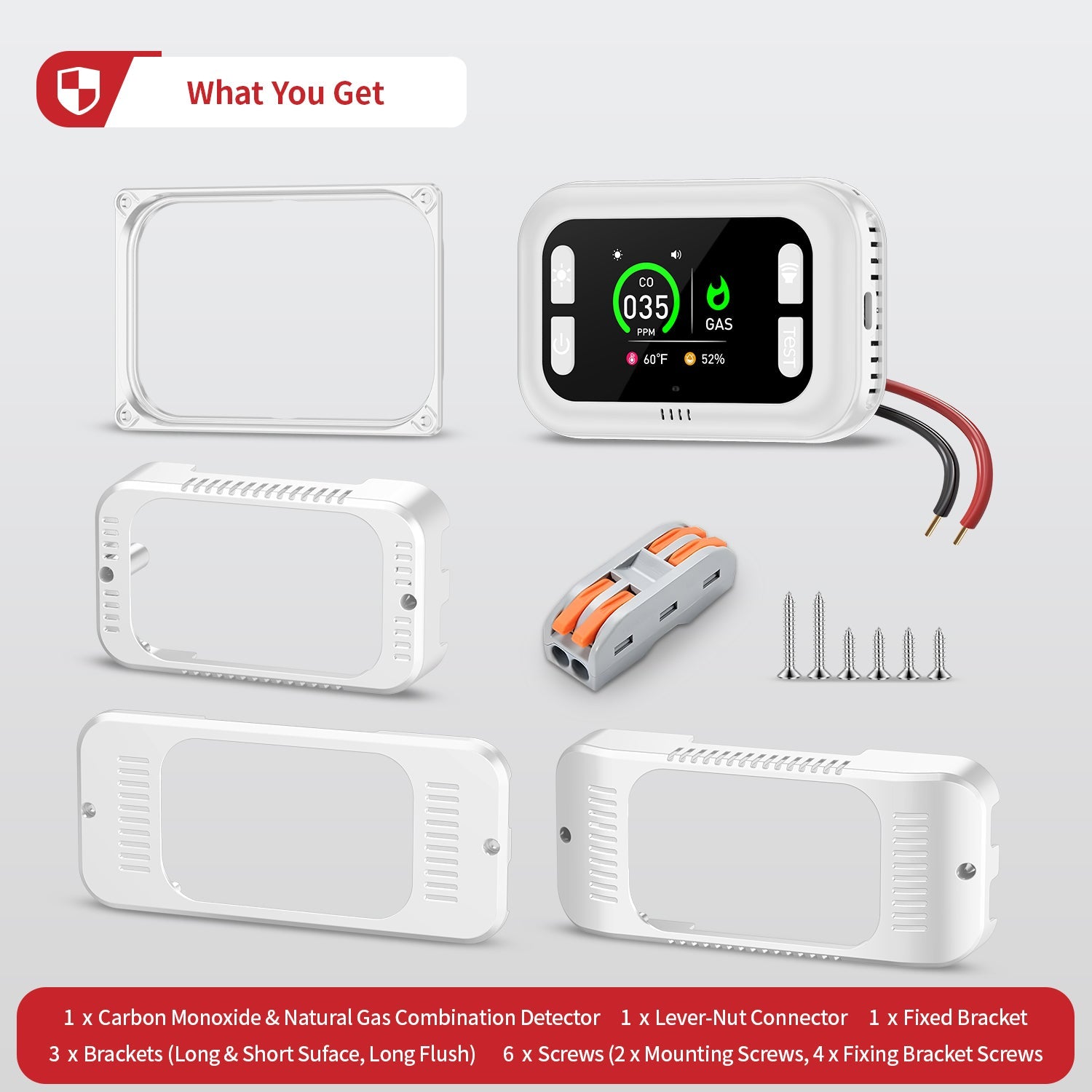 Mroace Multi-Functional Carbon Monoxide Gas Smoke Detector