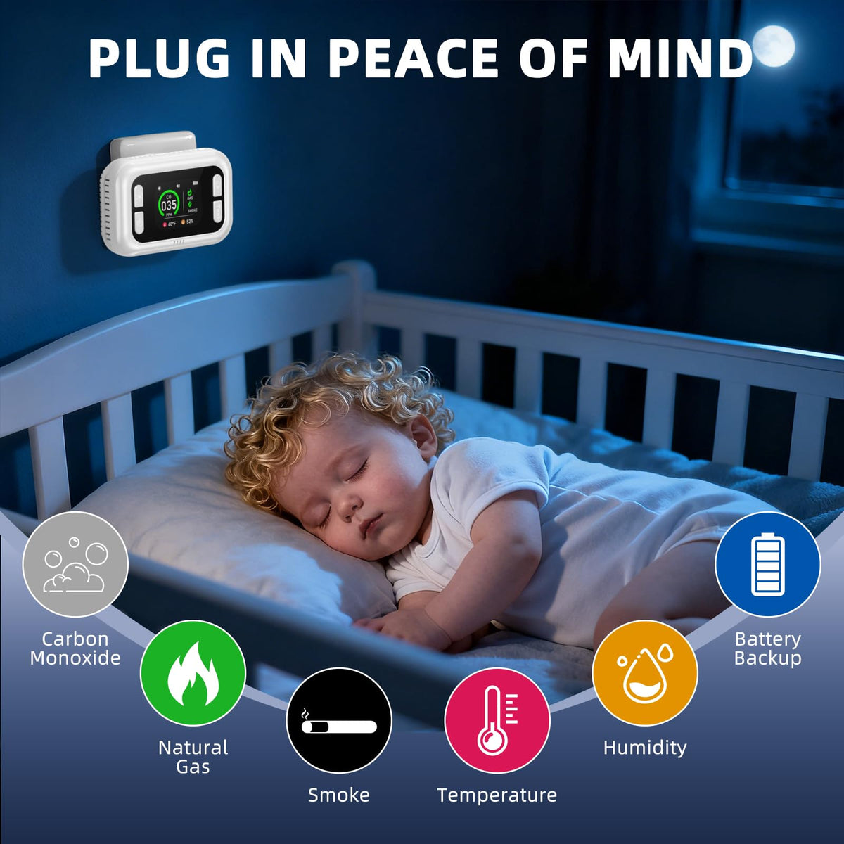 Mroace Multi-Functional Carbon Monoxide Gas Smoke Detector