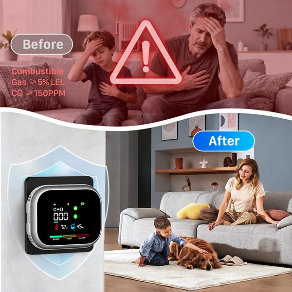 Mroace Multi-Functional Carbon Monoxide Gas Smoke Detector