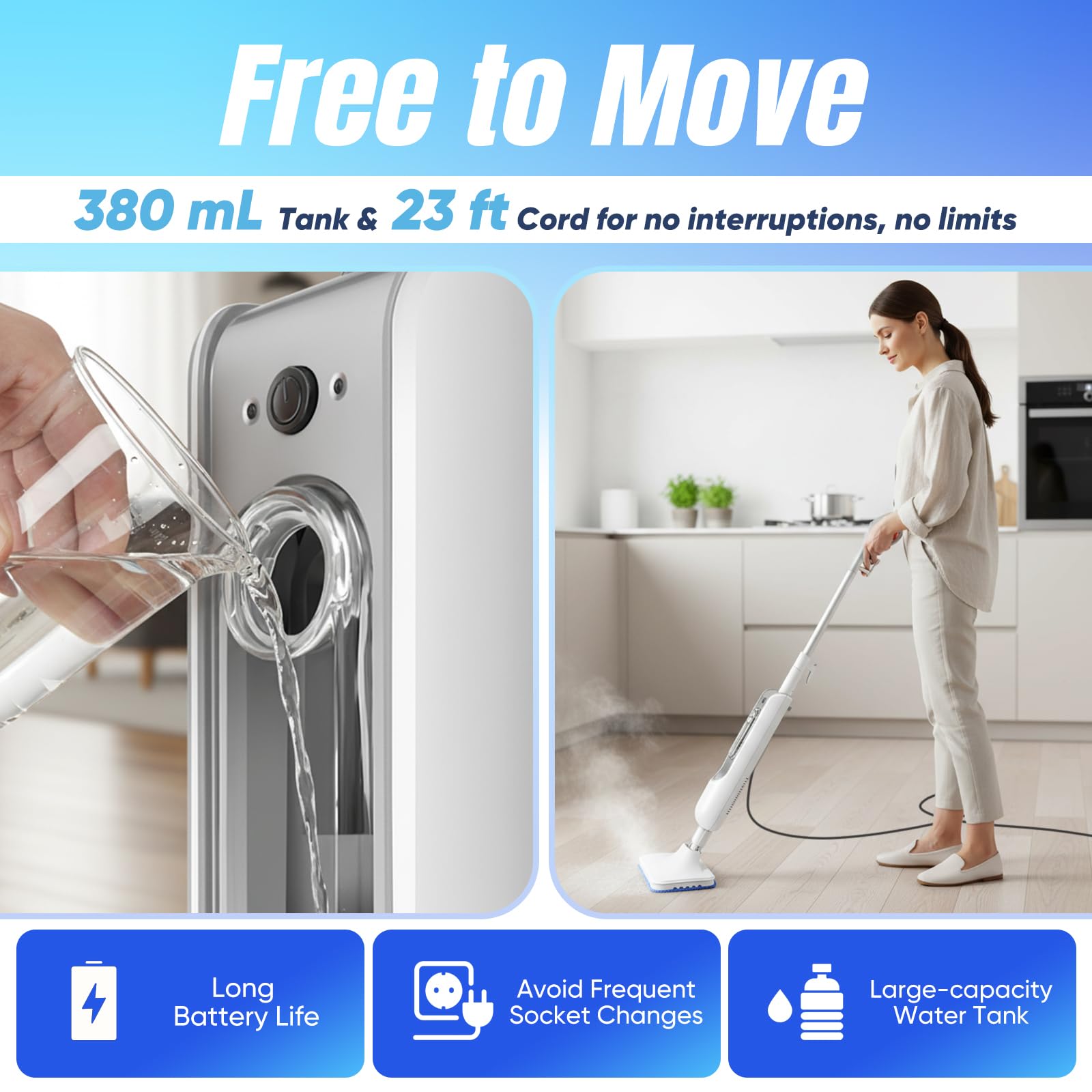 Mroace Multi-Surface Steam Cleaner