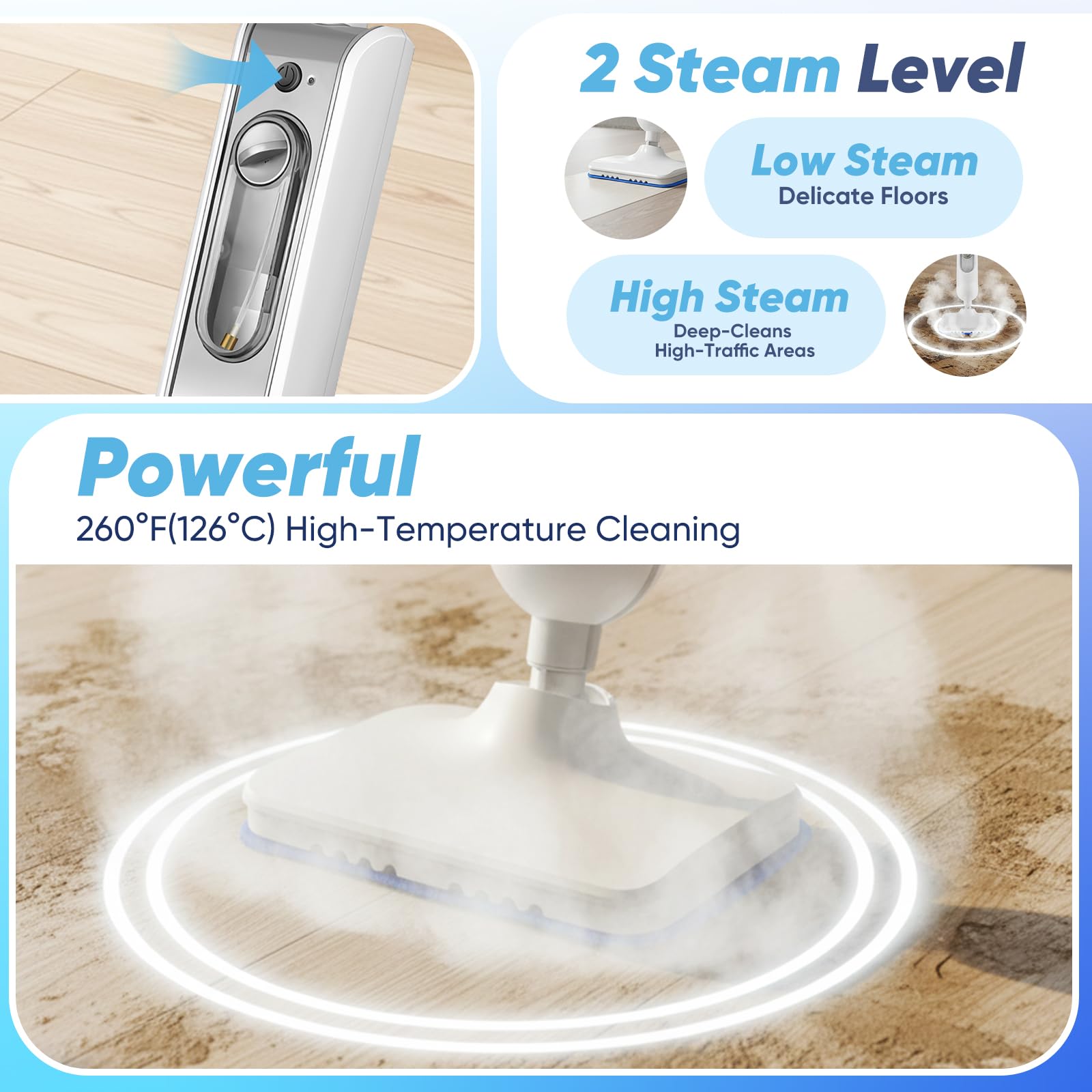 Mroace Multi-Surface Steam Cleaner