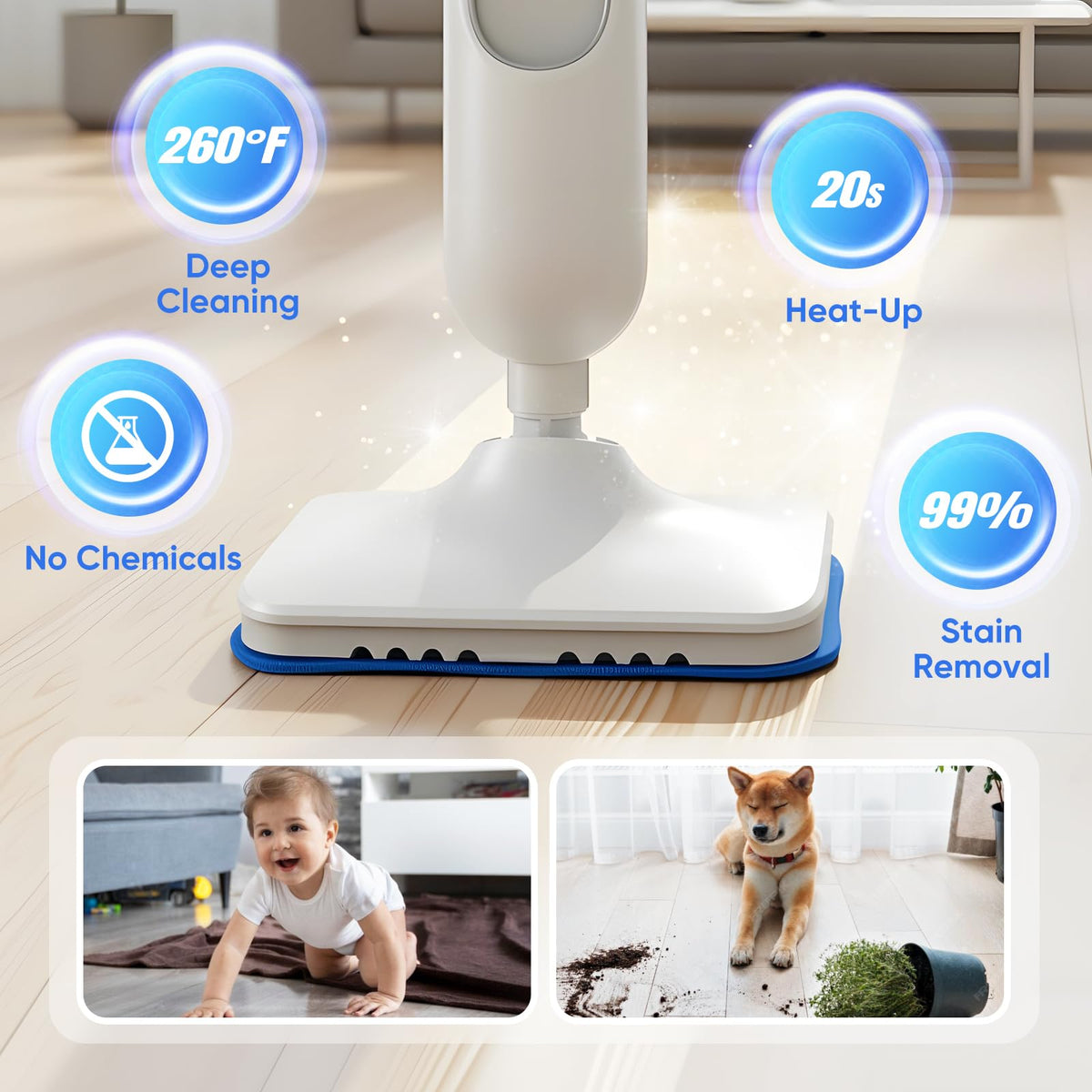 Mroace Multi-Surface Steam Cleaner