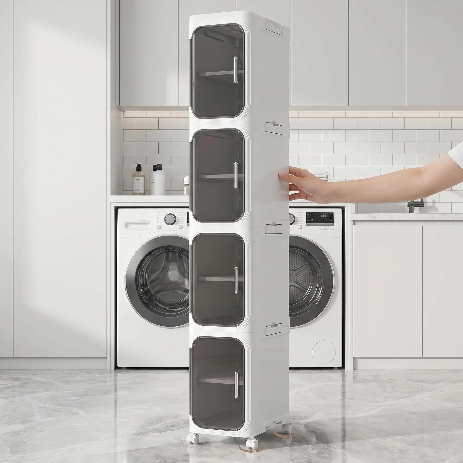 Mroace Multifunctional Foldable Dustproof Gap Storage Cabinet