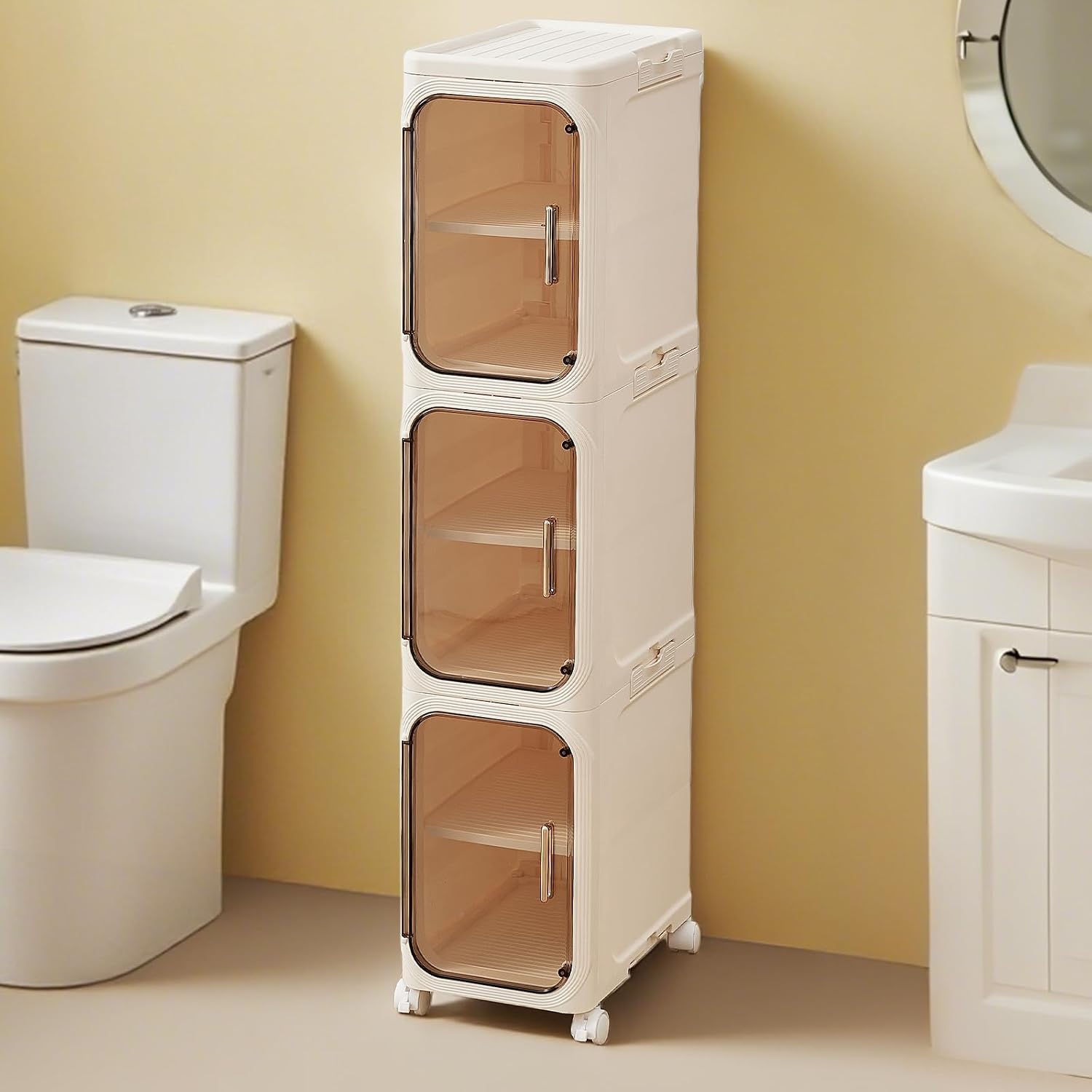 Mroace Multifunctional Foldable Dustproof Gap Storage Cabinet
