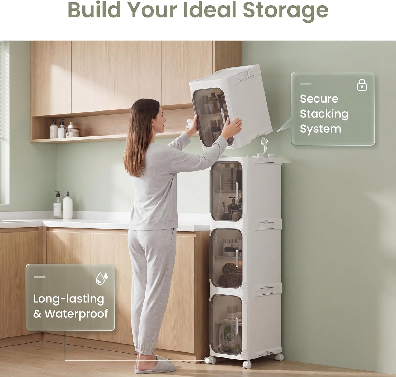 Mroace Multifunctional Foldable Dustproof Gap Storage Cabinet