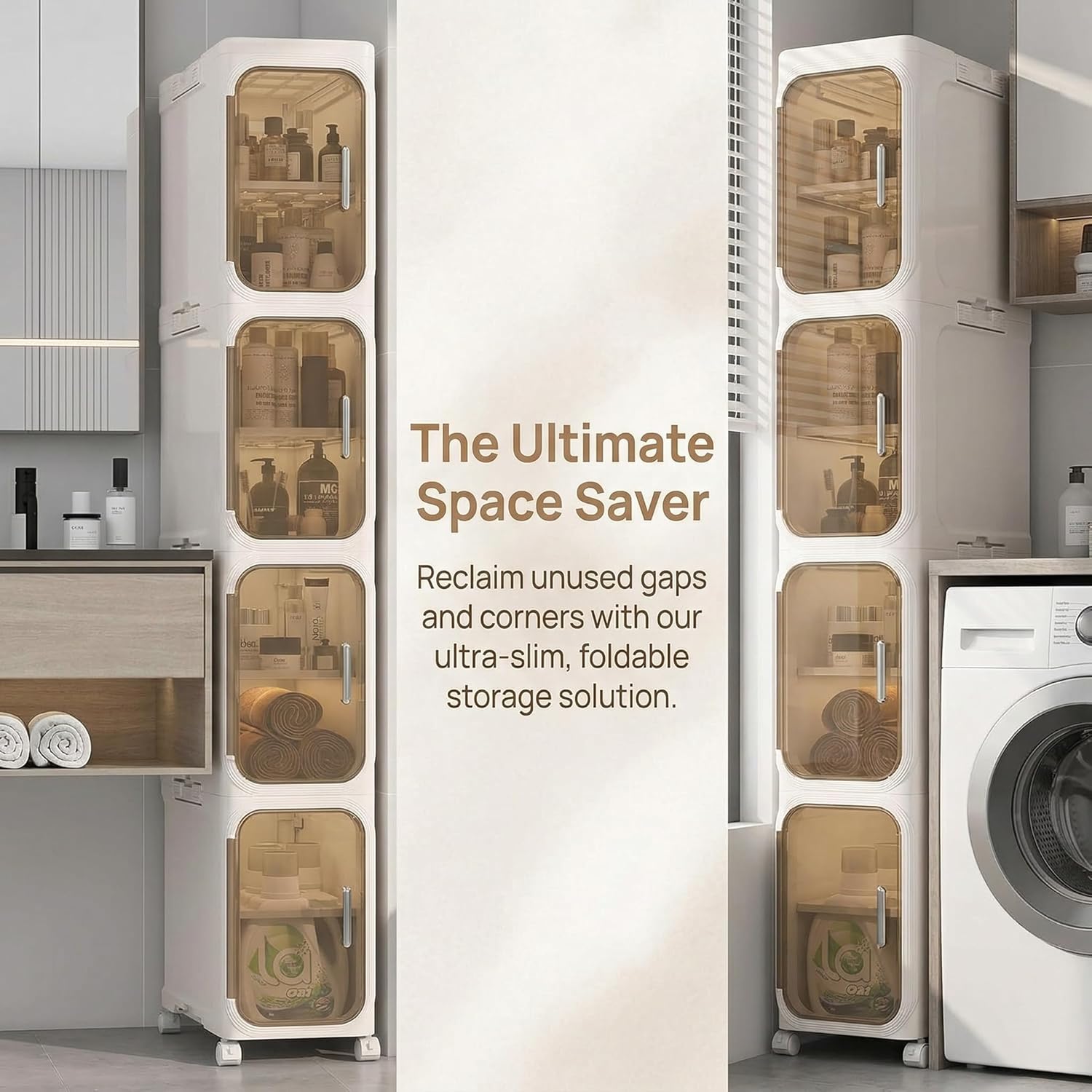 Mroace Multifunctional Foldable Dustproof Gap Storage Cabinet