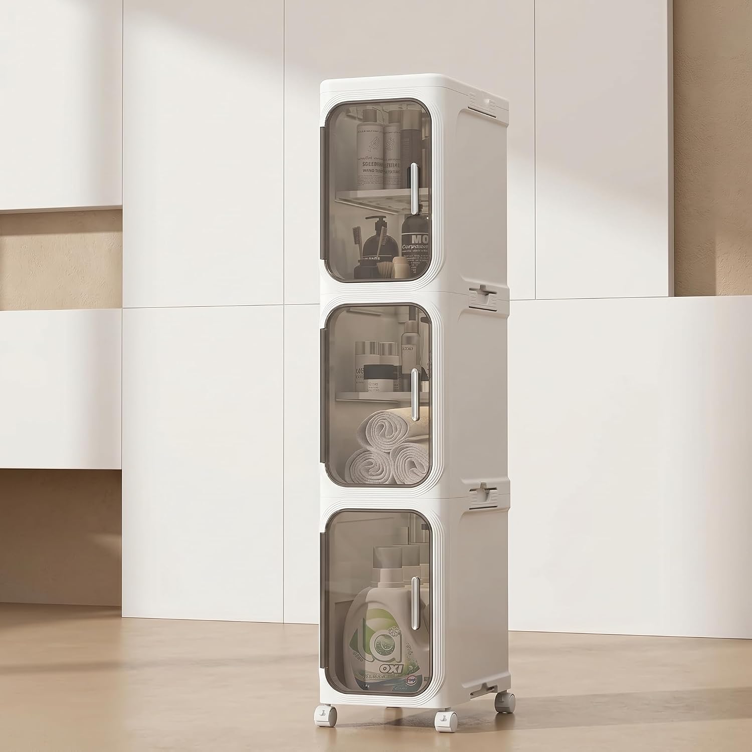 Mroace Multifunctional Foldable Dustproof Gap Storage Cabinet