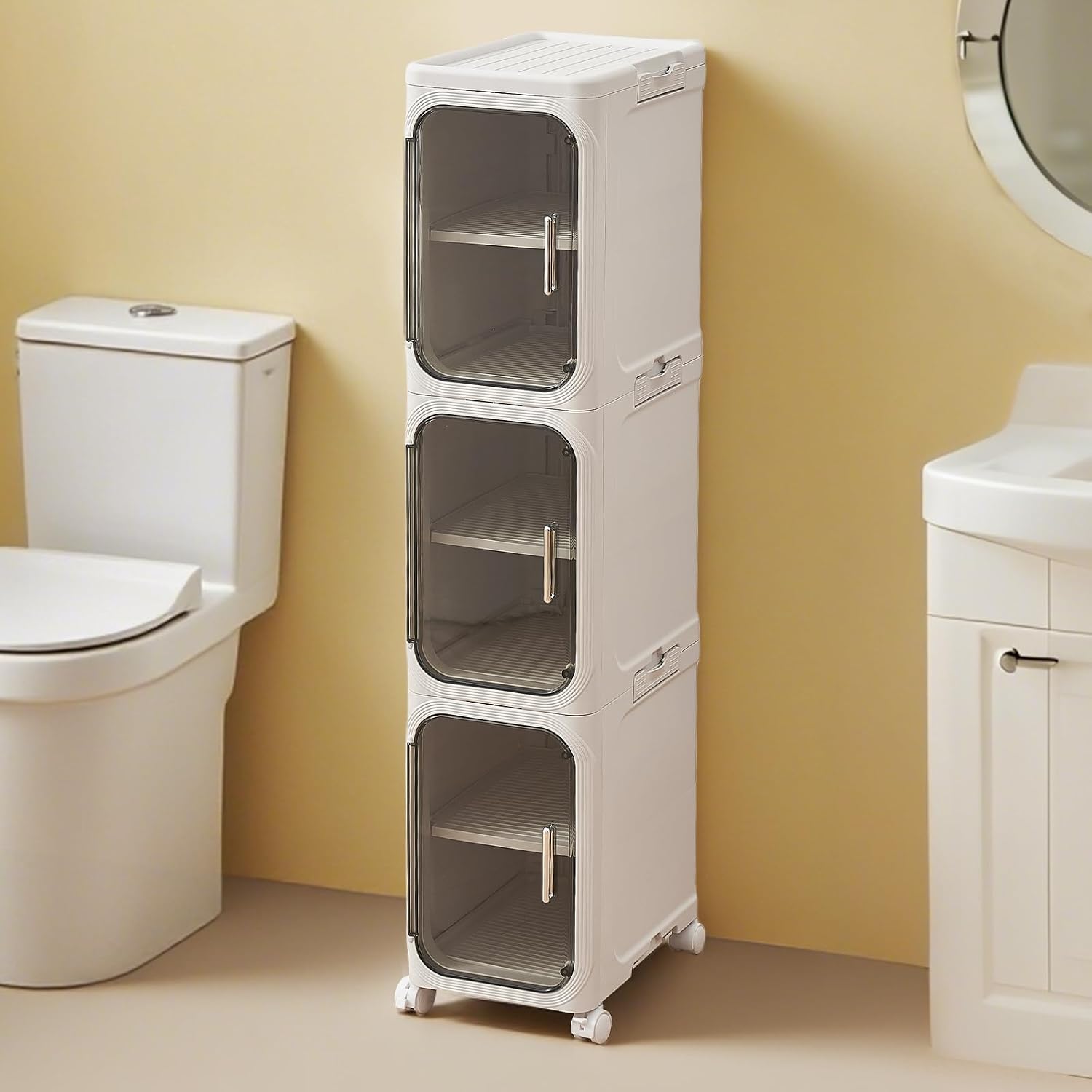 Mroace Multifunctional Foldable Dustproof Gap Storage Cabinet
