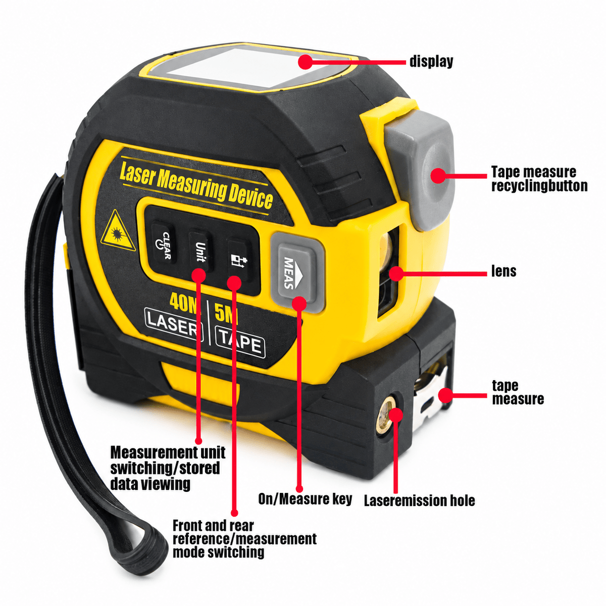 Mroace Multifunctional Laser Measuring Ruler