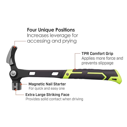 Mroace Multifunctional Magnetic Claw Hammer