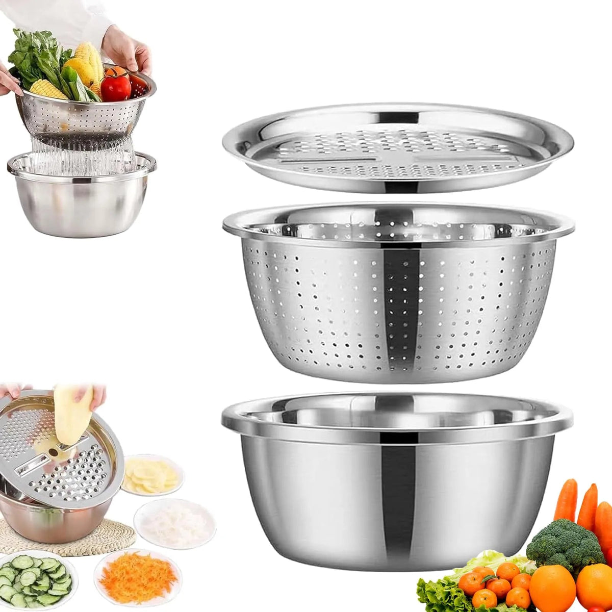 Mroace Multifunctional Stainless Steel Basin