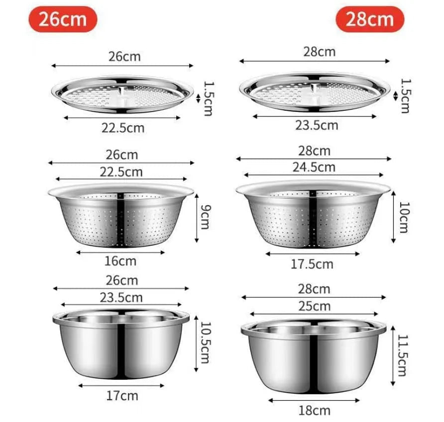 Mroace Multifunctional Stainless Steel Basin