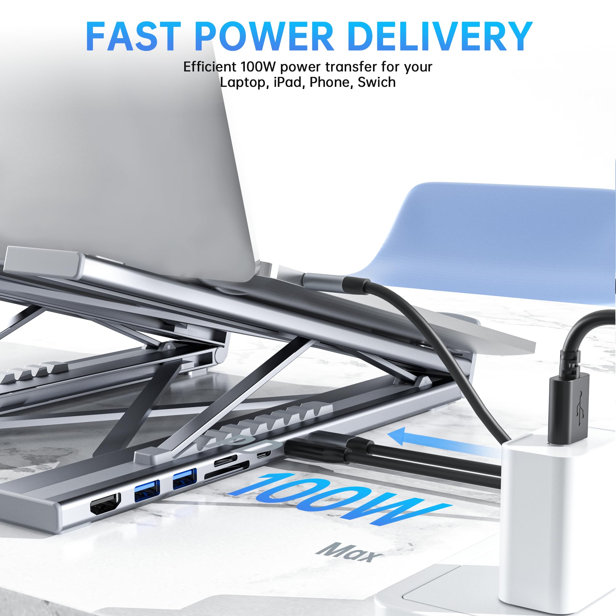 Mroace Multiport Portable Laptop Docking Station Stand