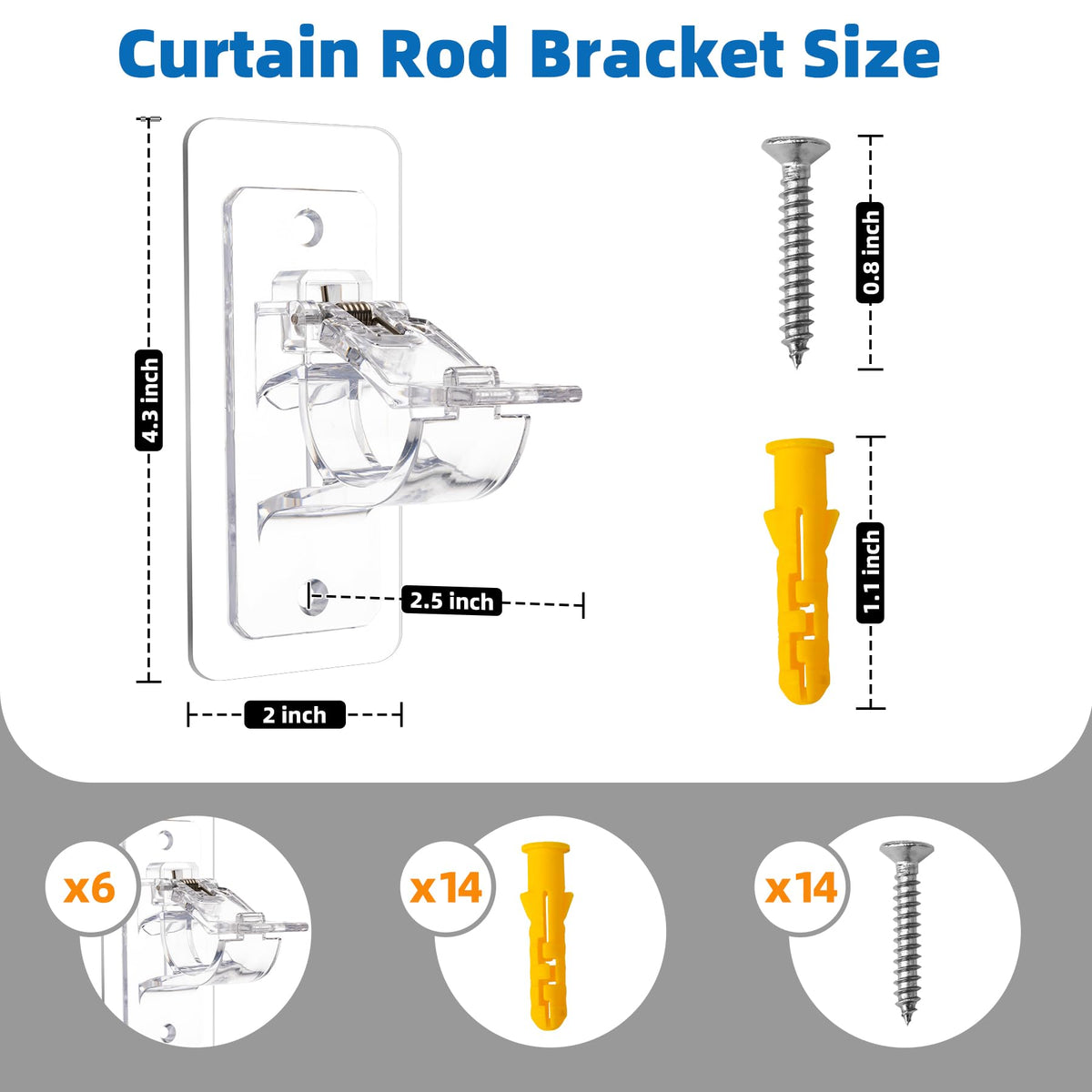 Mroace No Drill Self Adhesive Curtain Rod Holders