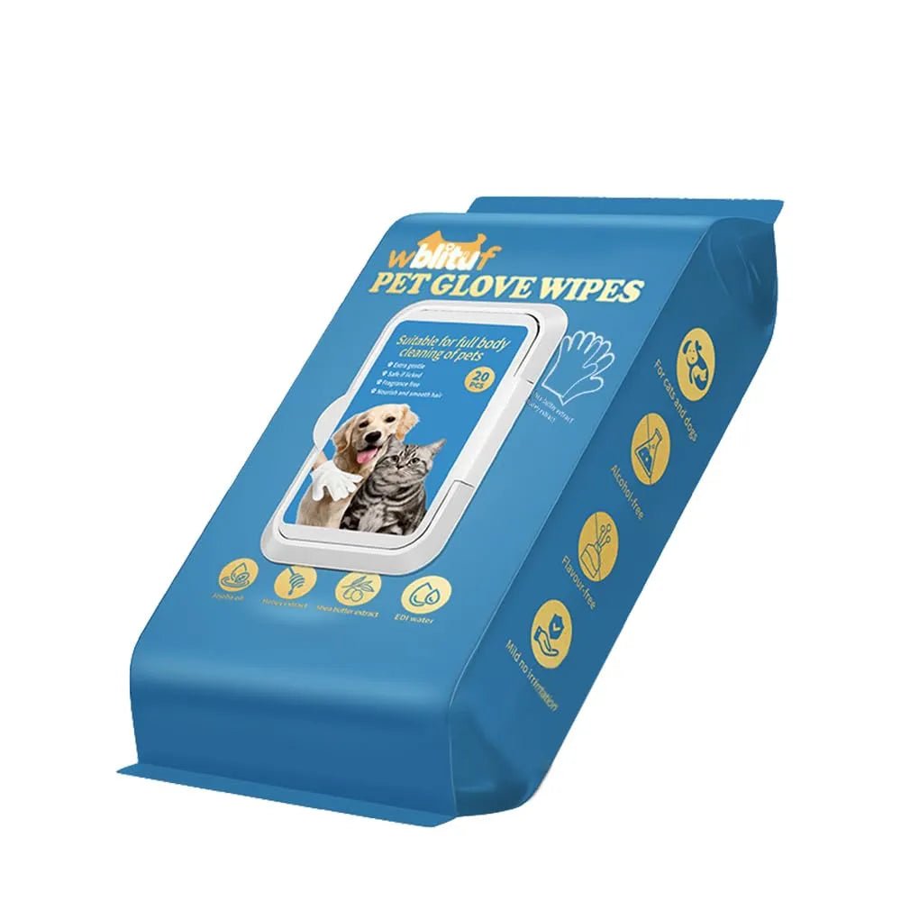 Mroace No Rinse Pet Grooming Glove Wipes