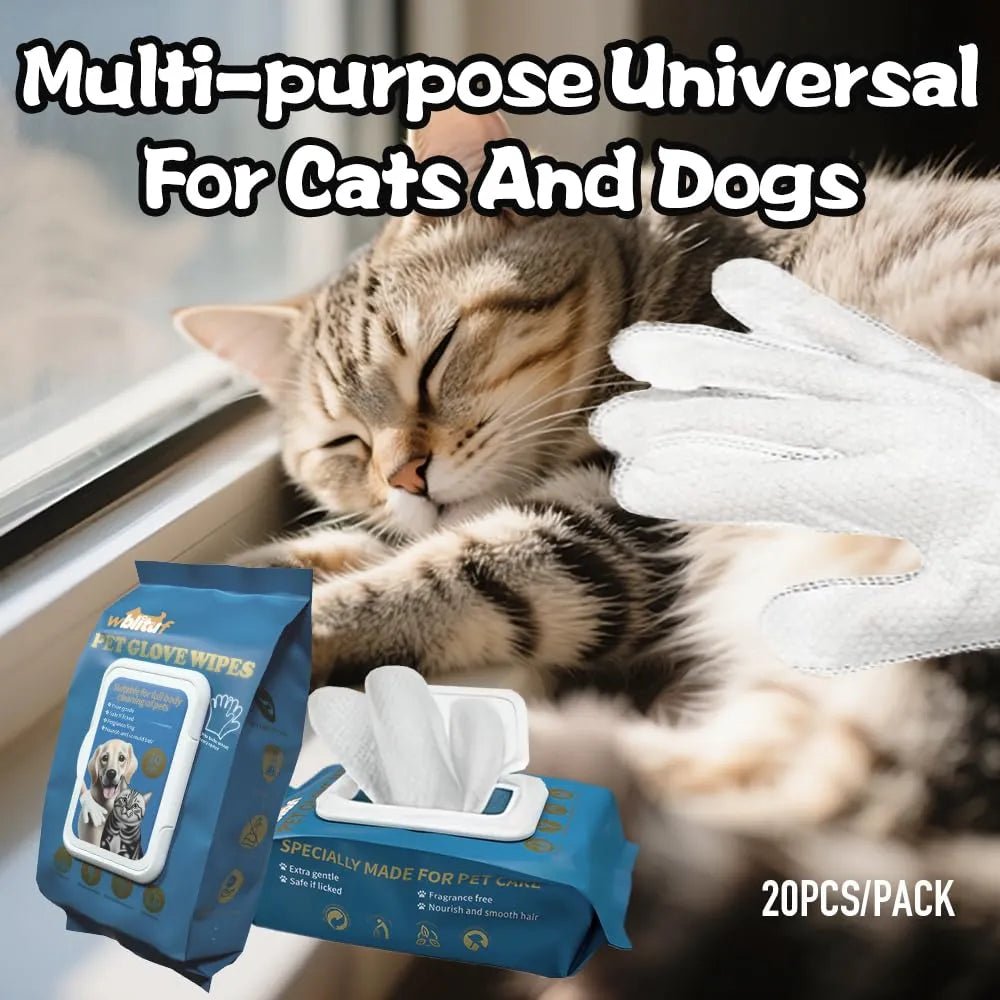 Mroace No Rinse Pet Grooming Glove Wipes